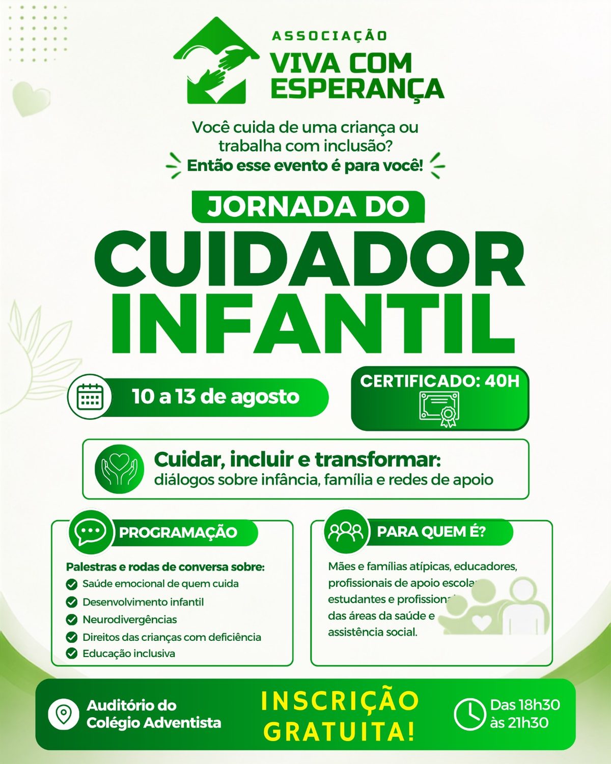 Jornada do Cuidador Infantil